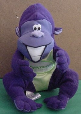 Zyrtec Drug Purple Gorilla Beanie Stuffed Plush 6