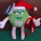 M&M's Green Miss Sassy Santa Girl Stuffed Plush 8" Tag