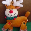 Giftco Reindeer Jointed Wreath Neck Stuffed Plush 8"