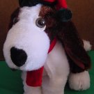 Christmas Basset Hound Dog Elf Hat Stuffed Plush 8"