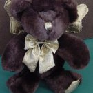Dark Brown Angel Bear Gold Sparkle Wings Stuffed Plush