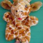 Soft Giraffe Blue Eyes Hand Puppet Stuffed Plush 9"