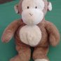 Ty Brown Monkey Soft Floppy Squishy Stuffed Plush 10"