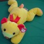 Ty Huggy Bear Yellow Pillow Squishy Stuffed Plush 14"