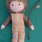Applause Woodrow Fisherman Boy 1982 Stuffed Plush 13"