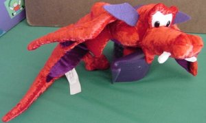 Classic Toy Red & Purple Winged Dragon Stuffed Plush