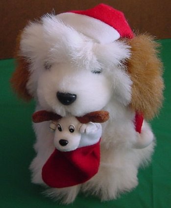 stuffed dog stocking