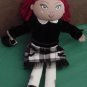 Childrens Place Red Hair Black Dress Doll Stuffed Plush