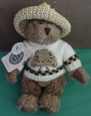 Boyds Huney B Keeper Bear Stuffed Plush 9" 1999 Hat Tag