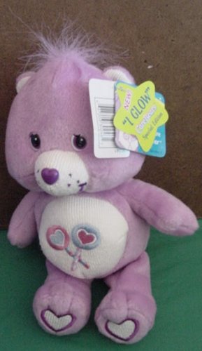 Care Bears Lil Glows Share Bear Beanie Plush 8" 2004