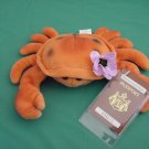 Hawaiian Sideways Running Crab Beanie Plush 6" Tag