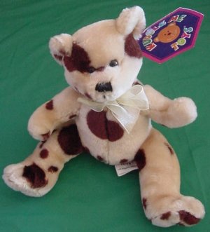 Kuddle Me Toys Spotted Brown Bear Stuffed Plush 7" Tag