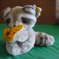 Dakin 1986 Rupert Raccoon Stuffed Plush Tag Butterfly
