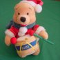 Winnie the Pooh Bear Drummer 2001 Christmas Beanie Plush 6"