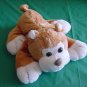 King Plush Brown White Dog Puppy Beanie Plush 7"