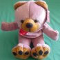 Fiesta Bear Beanie Purplish Brown Stuffed Plush 6.5"