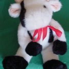 Oriental Trading Co Cow Black White Stuffed Plush 7"