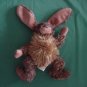 Fiesta Brown Bunny Stuffed Plush Beanie Hairy Chest 6"