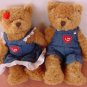Plushland Boy & Girl Bear I Love You Beanie Plush 7" Stuffed