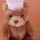 Brown Bear in Chef Hat Togue Art's Toy Stuffed Plush 8"