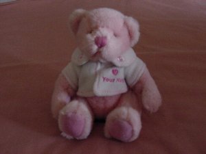 Russ Warm Wish Bear Pink Love Hugs Stuffed Plush 5"