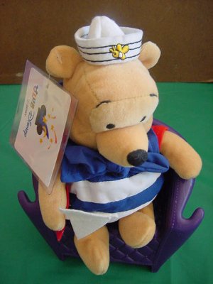 Winnie Pooh Bear Sailor Bee Hat Club Disney Stuffed Plush 6"