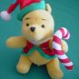 Winnie Pooh Bear Candy Cane Stuffed Plush 5" Applause