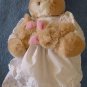 Russ Berrie Mama Bunny & 2 Babies Stuffed Plush Tag Rabbit