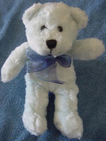 Fiesta Light Blue Sitting Bear Soft Stuffed Plush 7