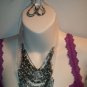 Black Multi-Colored Necklace and Earring Set