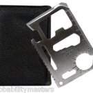 *FIVE PACK* 11-in-1 Camping Survival Tool Pocket Wallet Card -Bottle Opener