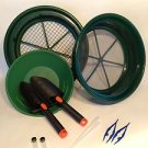 Classifier (1/2"), Classifier (1/8"), 10" Gold Pan, 2-Storage Vials, 2-Twe...