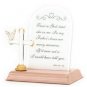 22K Plate Glass Cross with Prayer