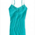 NWT Aeropostale Ribbed Lace Cami Tank Top Blue Gladiola XS S M L XL XXL 2XL