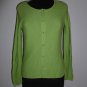 Women's Talbots cardigan knit sweater top blouse size Small S color lime green