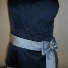 Alfred Angelo separates top blouse dress Bridesmaid sz 12 navy cornflower