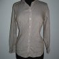Women's Ann Taylor Loft top button down shirt long sleeves blouse stripes sz 10