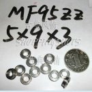 10pcs) MF95 5X9X3 Flanged 5*9*3 mm bearings Miniature Ball Radial Bearing MF95ZZ free shipping 10pcs) MF95 5X9X3 Flanged 5*9*3 mm bearings Miniature Ball Radial Bearing MF95ZZ free shipping