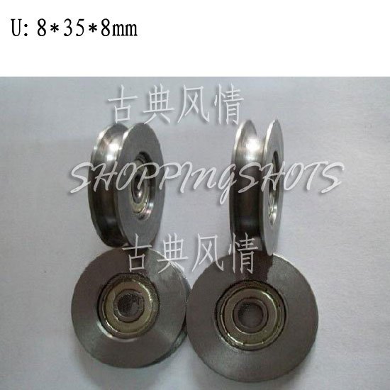 1pcs U Groove Bearing Pulley With Grooved Non-standard Concave Wheel 5mm Diameter Wire Rope Track Guide Wheel Roller 10x30x8mm I3701505986 - Foto 10