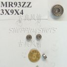10pc MR93 MR93Z Miniature Bearings ball Mini bearing 3X9X4 mm 3*9*4 MR93zz ZZ 2Z free shipping