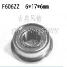 10pcs F606ZZ 6x17x6 Flanged 6*17*6 mm F606Z Miniature Ball Radial Bearing F606 ZZ  free shipping
