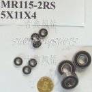 (100pcs) MR115 MR115RS Miniature Bearings ball Mini bearing 5X11X4 mm 5*11*4 2RS RS free shipping