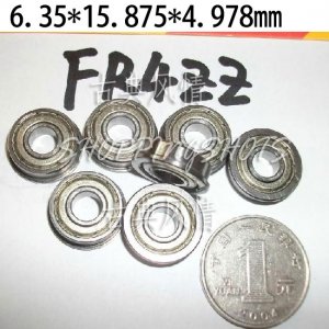 1 pcs Flanged Balls Bearing FR4 ZZ 1/4" 5/8" 0.196inch Shielded Bearings FR4ZZ  free shipping