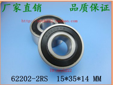 2 pcs 62202 RS Deep Groove Ball Bearing 15x35x14 15*35*14 mm bearings 62202RS