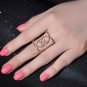 Pave Cubic Zirconia Double Hearts Ring