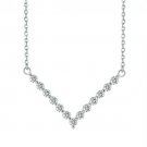 Cubic Zirconia "V" Necklace