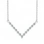 Cubic Zirconia "V" Necklace