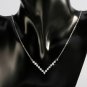 Cubic Zirconia "V" Necklace