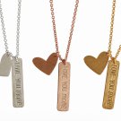LOVE YOU MORE Heart Pendant Necklace