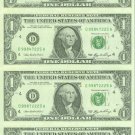 NEW Series 2006 Collectible Uncut Currency $1. FRN X 4 NOTES
